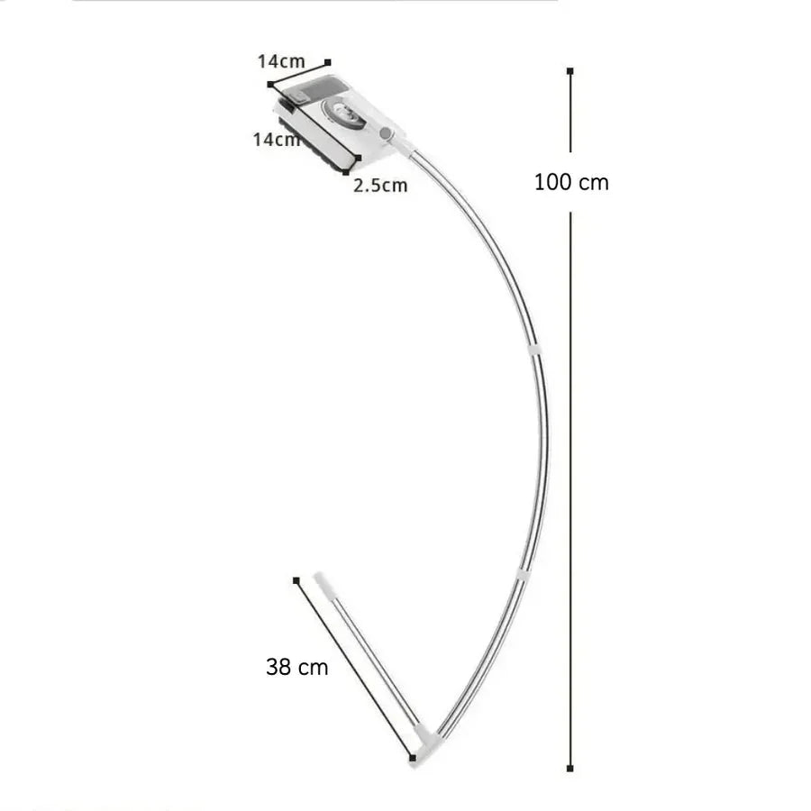 Window Cleaner Double-Sided Magnetic Microfiber Extendable Handle