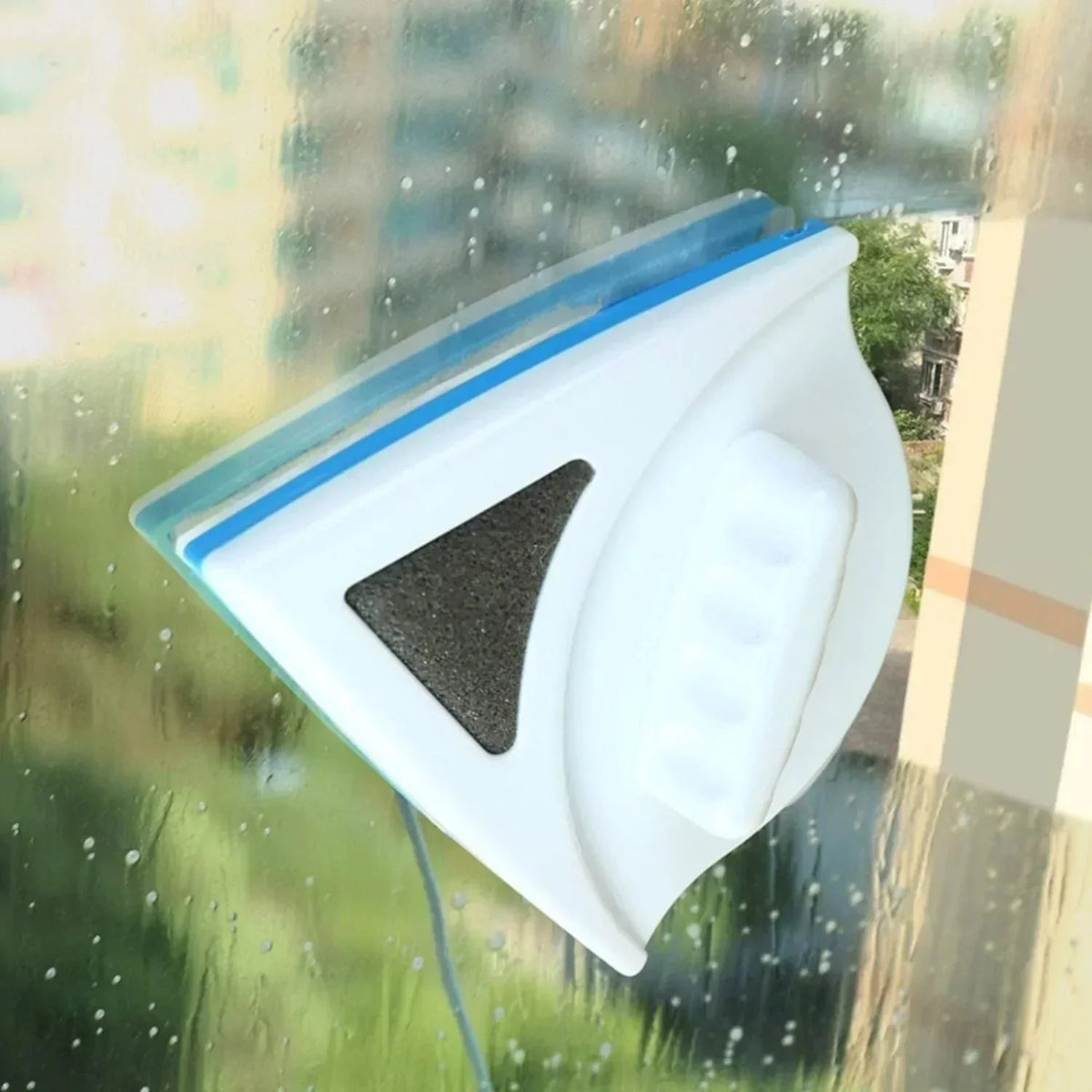 Window Cleaner Double-Sided Magnetic Washable Microfiber Pads Safety Rope