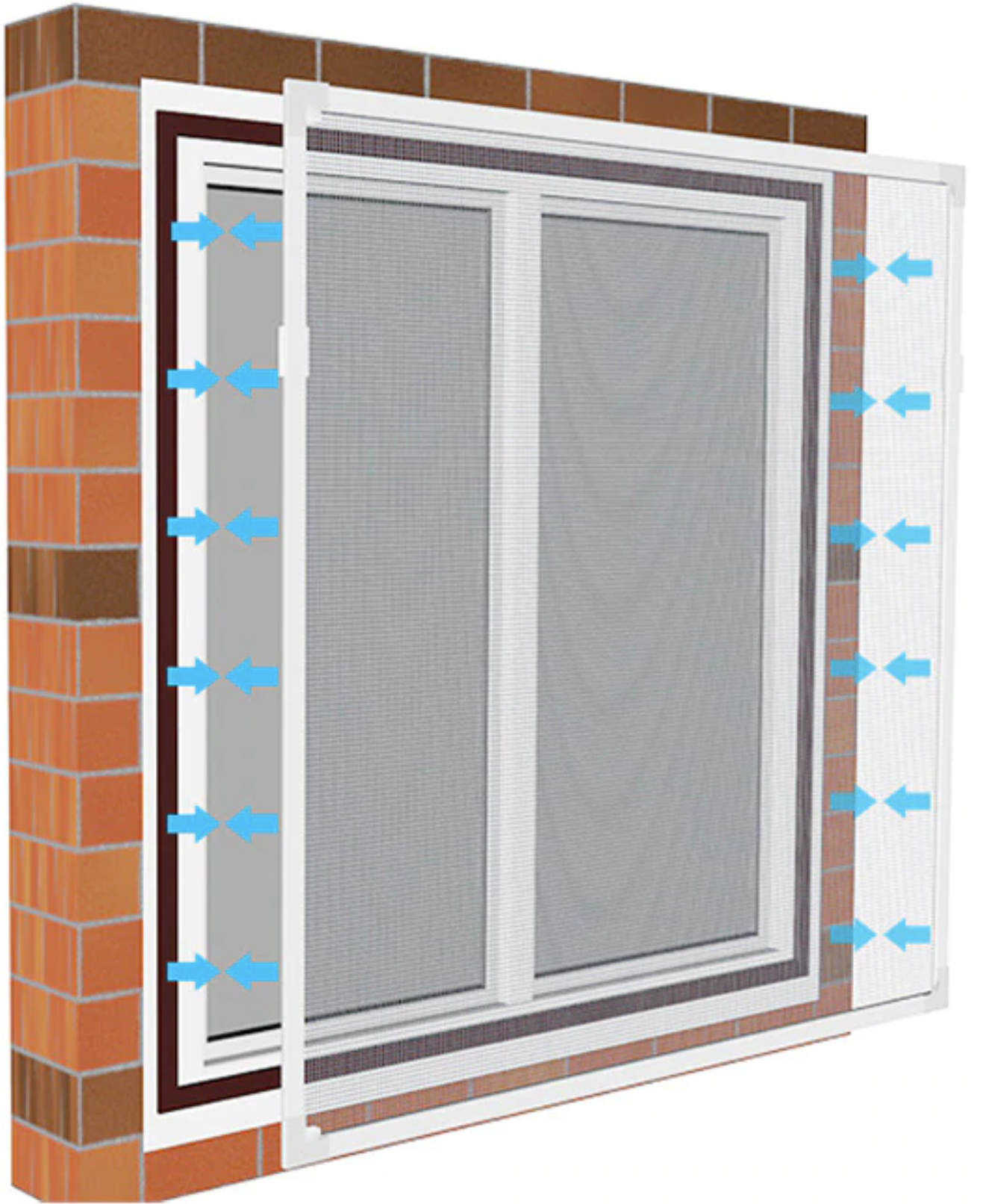 Window Fly Screen Magnetic No-Drill Fine Mesh