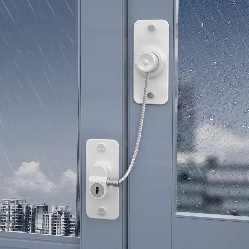 Window Lock Self-Adhesive No-Drill 3-Digit Combination & Key