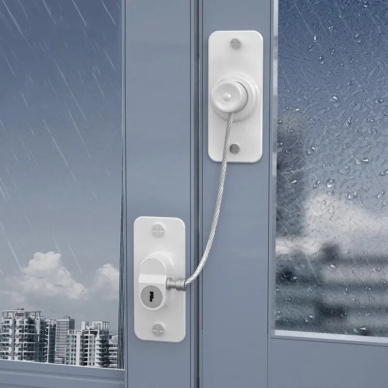 Window Lock Self-Adhesive No-Drill 3-Digit Combination & Key