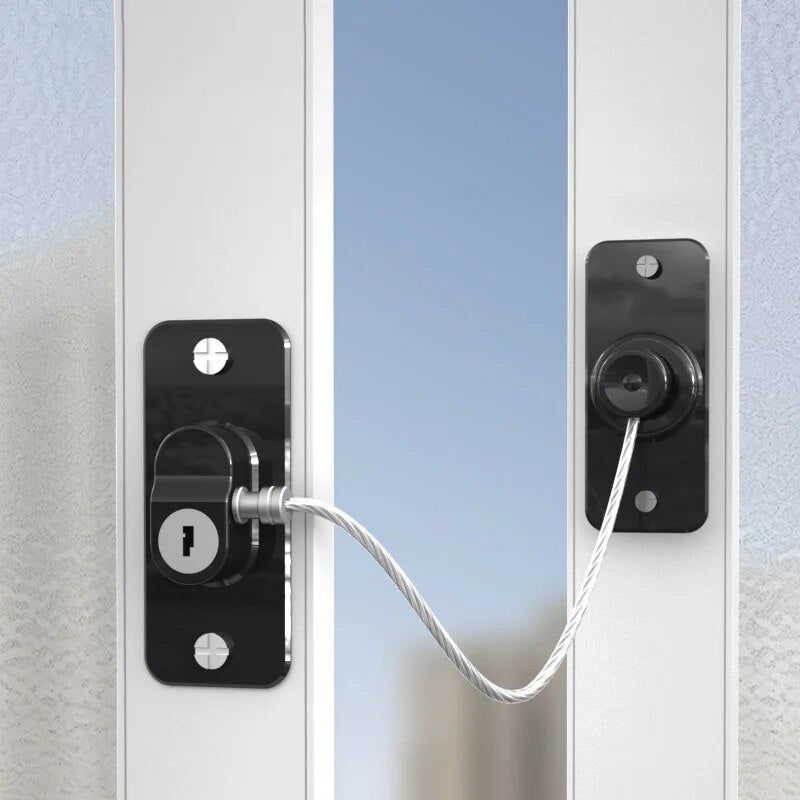 Window Lock Self-Adhesive No-Drill 3-Digit Combination & Key