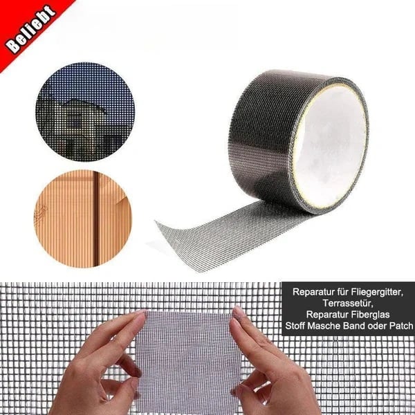 Window Screen Repair Tape Fiberglass Mesh Strong Adhesive