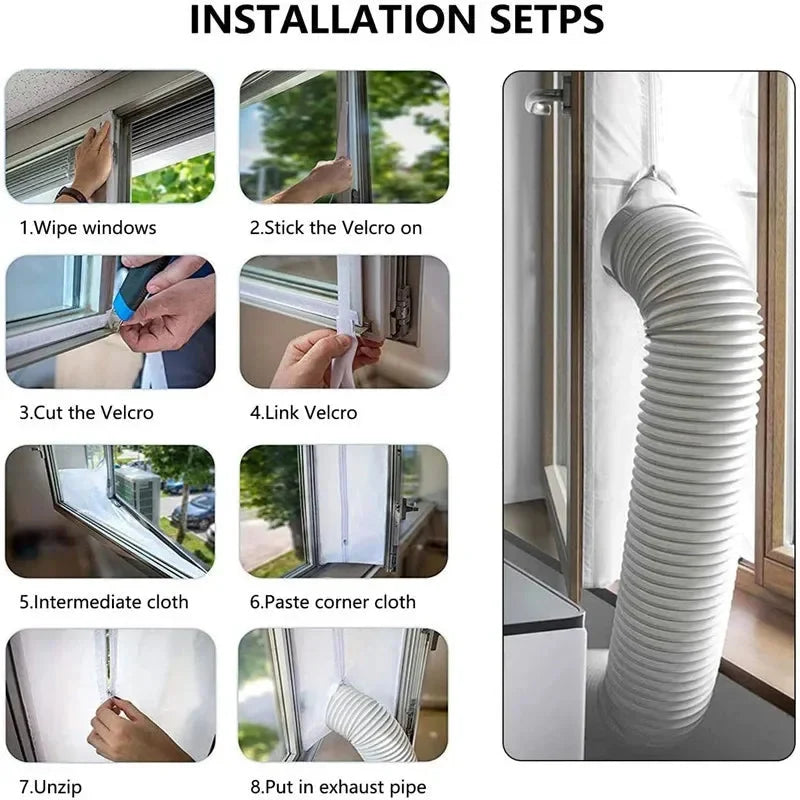 Window Seal Portable AC Zipper & Adhesive