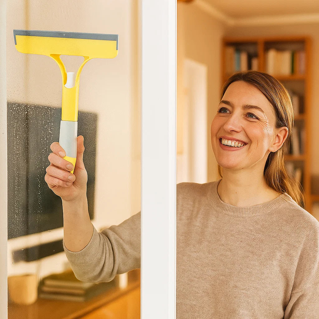 Window Squeegee 3-in-1 Spray & Wipe Refillable