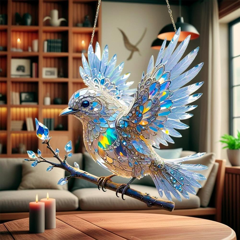 Window Suncatcher Iridescent Acrylic Hanging Hook Included