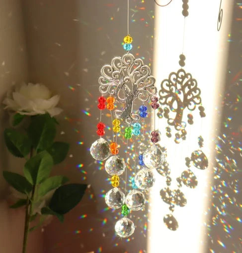 Window Suncatcher Tree of Life Crystal Beads 41 cm