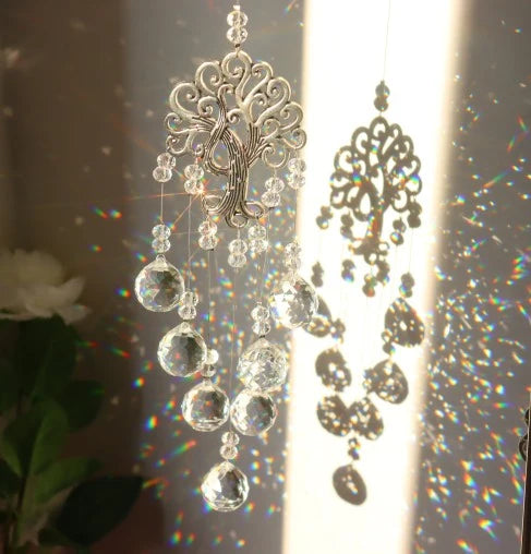 Window Suncatcher Tree of Life Crystal Beads 41 cm