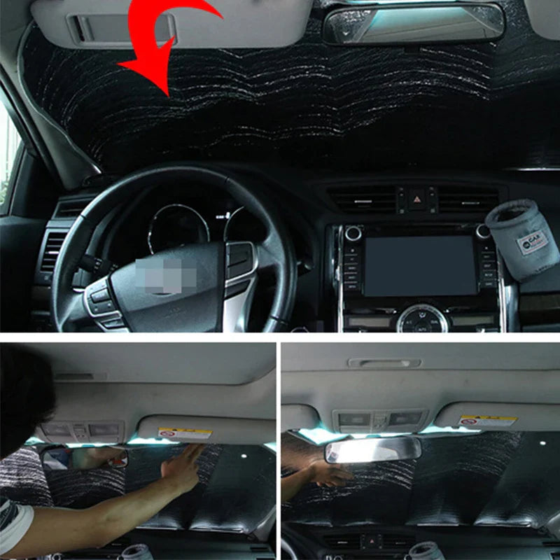 Windshield Sunshade Multi-Layer Reflective Aluminum UV & Heat Protection