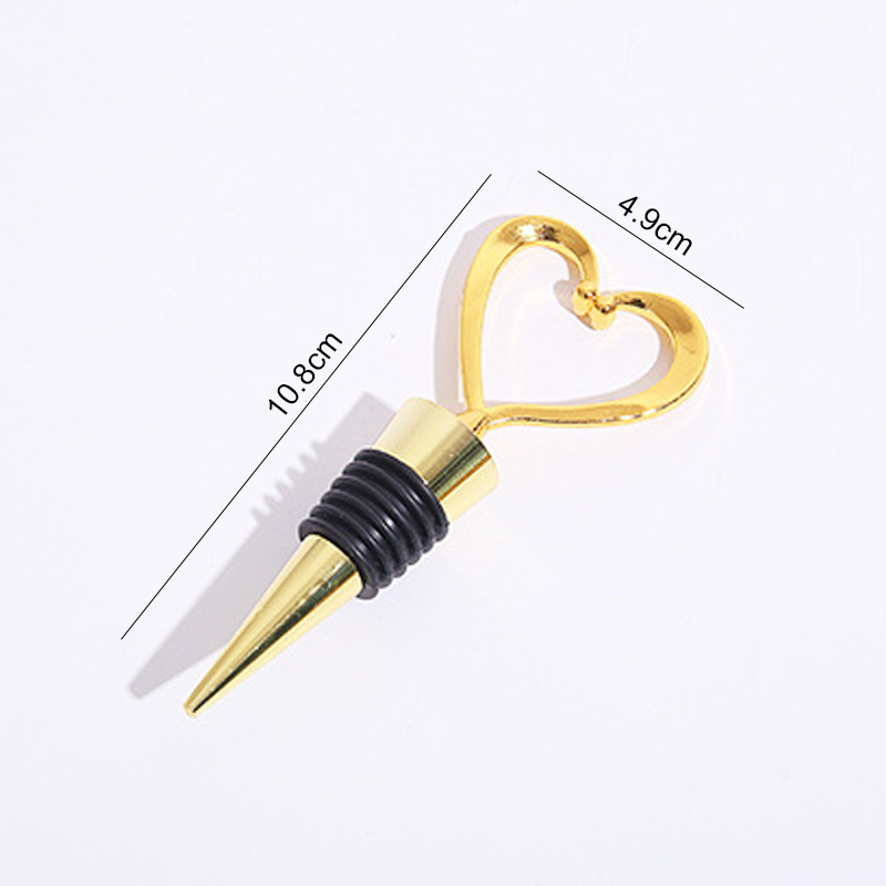 Wine Bottle Stopper Heart-Shaped Stainless Steel & Silicone Seal