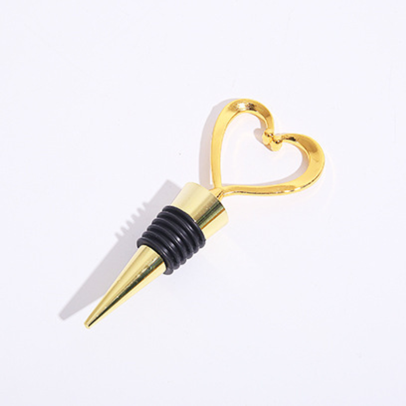 Wine Bottle Stopper Heart-Shaped Stainless Steel & Silicone Seal
