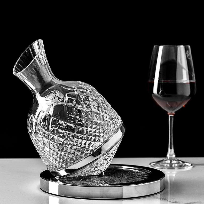Wine Decanter 360° Rotating Hand-Blown Lead-Free Crystal 1.5L