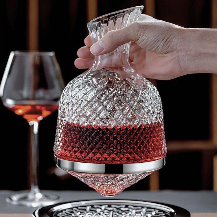 Wine Decanter 360° Rotating Hand-Blown Lead-Free Crystal 1.5L