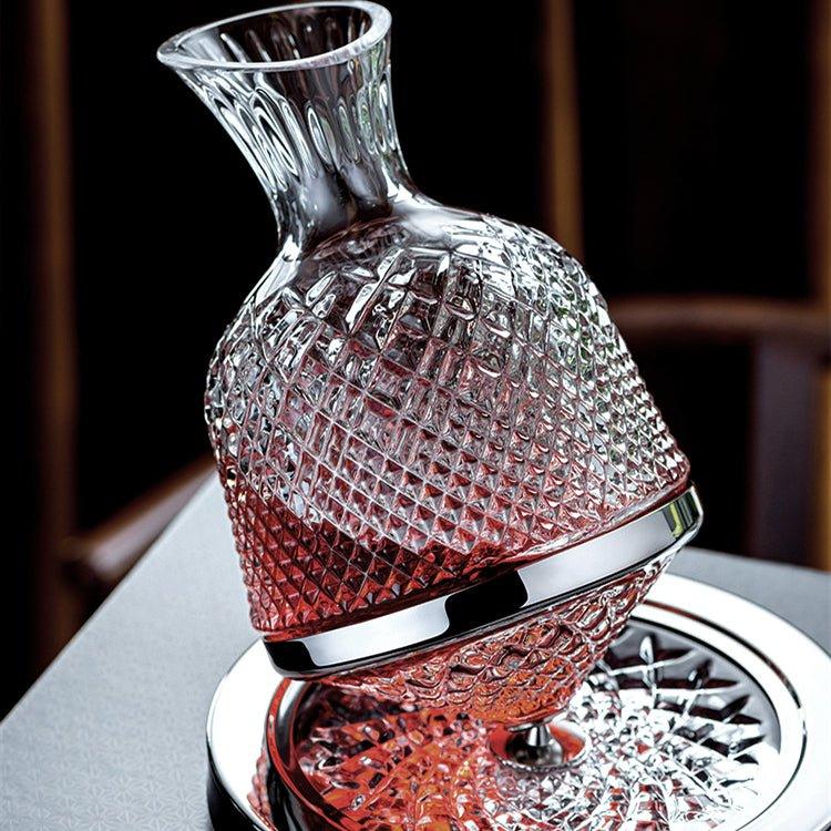 Wine Decanter 360° Rotating Lead-Free Crystal 1.5L