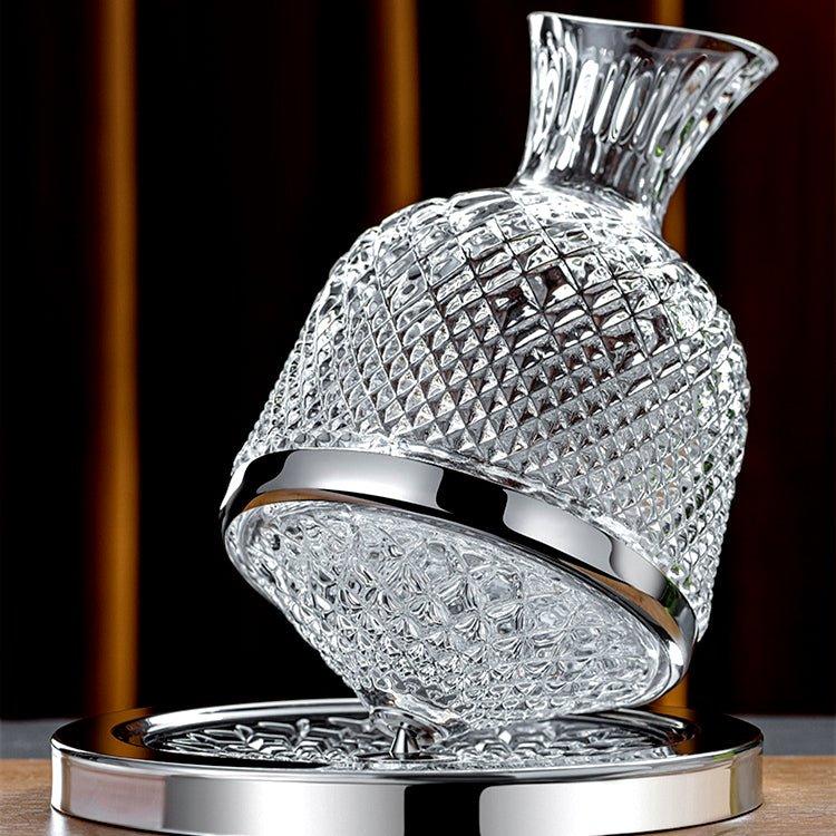 Wine Decanter 360° Rotating Lead-Free Crystal 1.5L