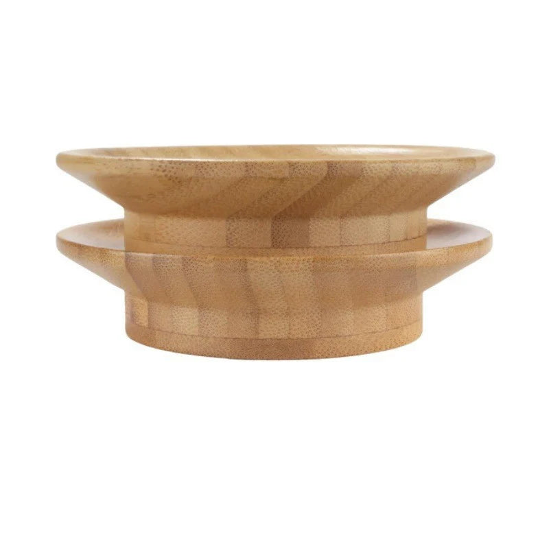 Wine Glass Lid Set Bamboo 2-in-1 Lid & Coaster