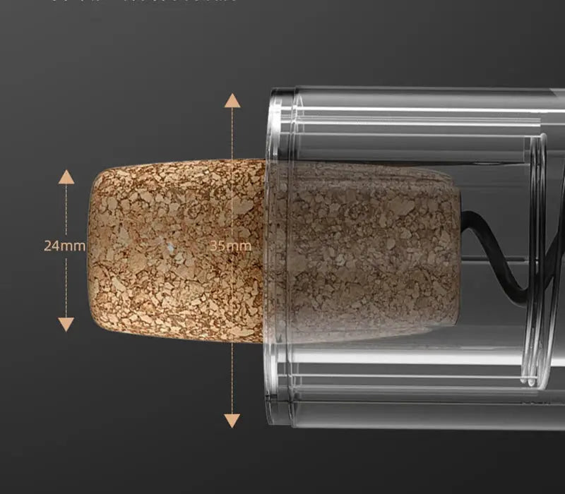 Wine Opener One-Button Battery-Powered Built-In Foil Cutter & Stopper
