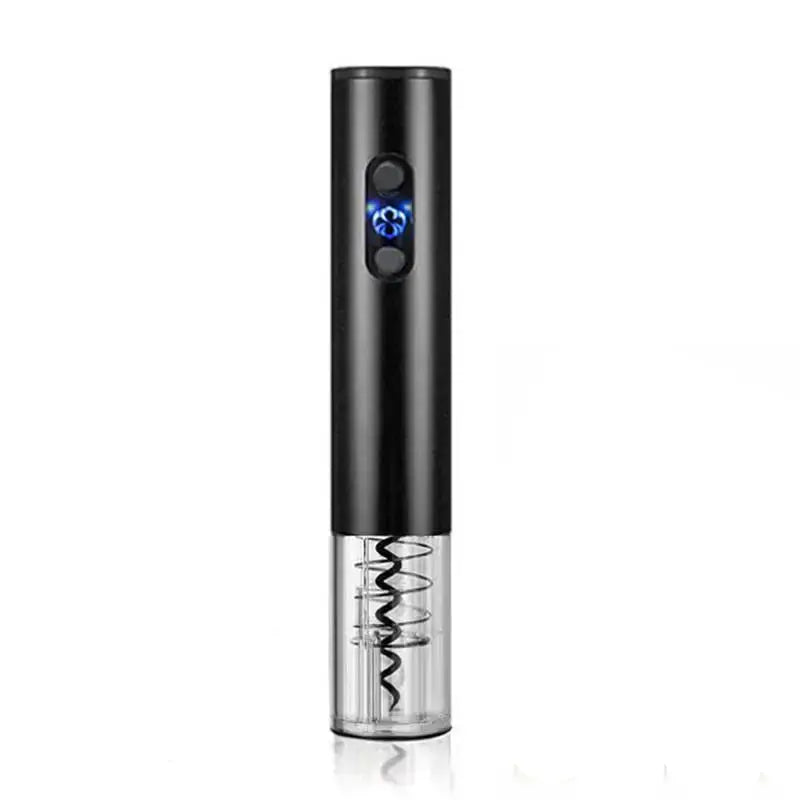 Wine Opener One-Button Battery-Powered Built-In Foil Cutter & Stopper