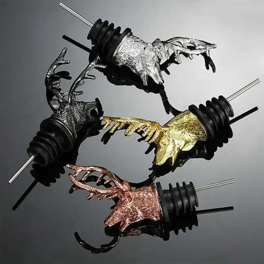 Wine Pourer Deer Head Drip-Free Zinc Alloy