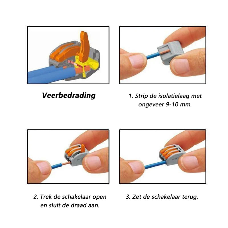 Wire Connector Set Tool-Free Lever Set of 10