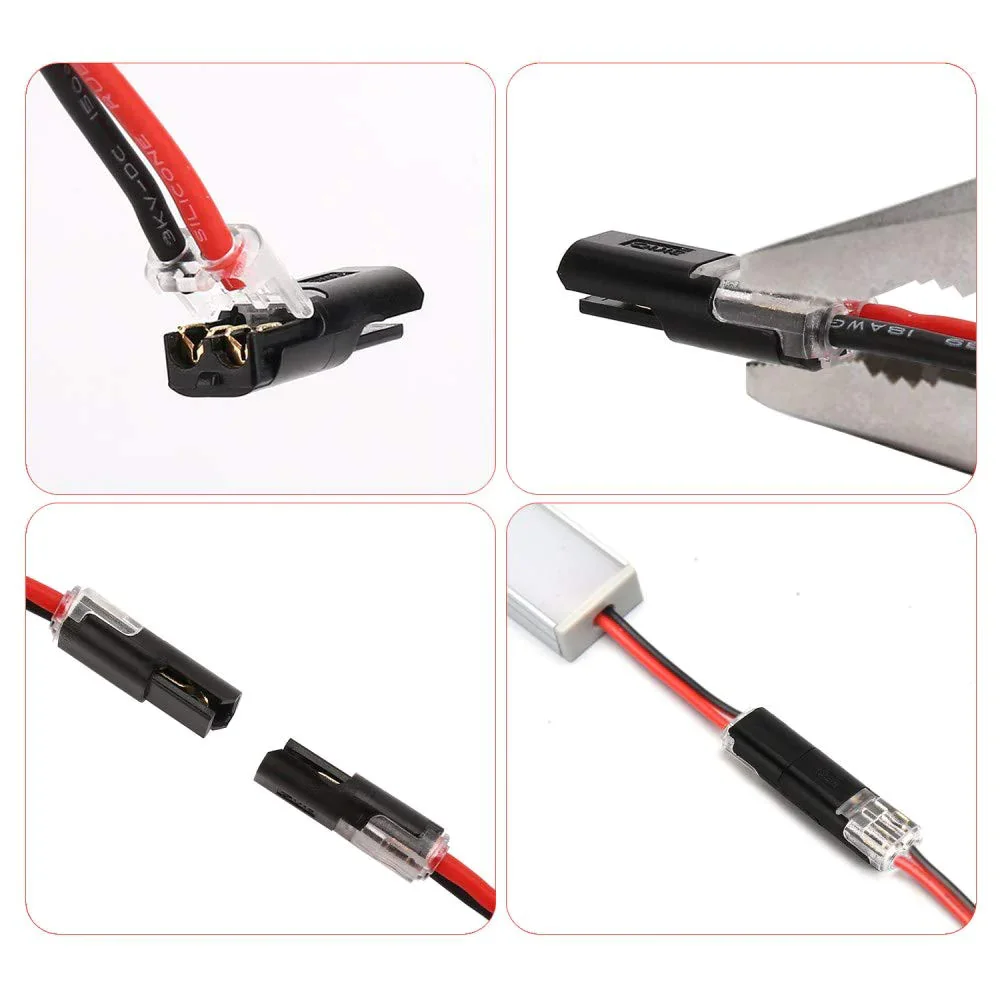 Wire Connector Set Tool-Free Quick-Connect Stranded & Solid Wire