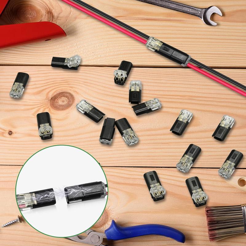 Wire Connector Set Tool-Free Quick-Connect Stranded & Solid Wire