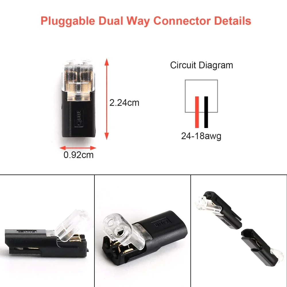 Wire Connector Set Tool-Free Quick-Connect Stranded & Solid Wire