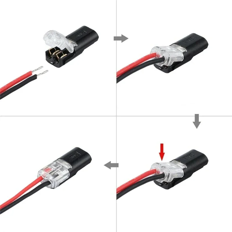 Wire Connector Set Tool-Free Quick-Connect Stranded & Solid Wire