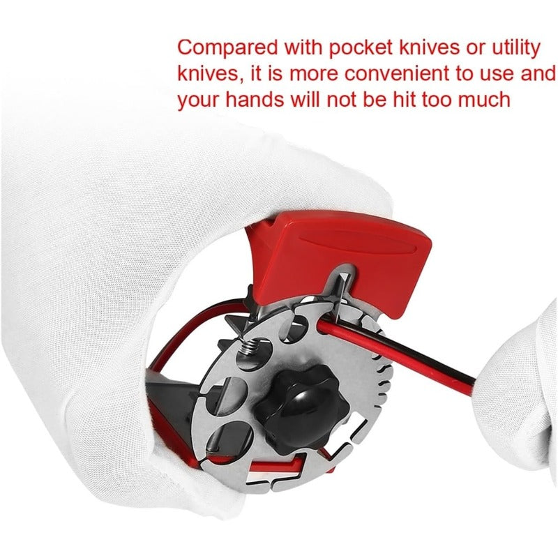 Wire Stripper Adjustable Cutting Depth & Replaceable Blades