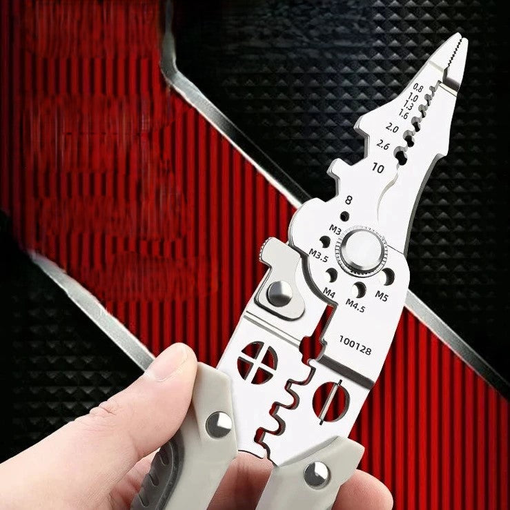 Wire Stripper Pliers 7-in-1 Multi-Tool High-Carbon Steel Ergonomic Grip