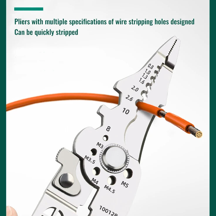 Wire Stripper Pliers 7-in-1 Multi-Tool High-Carbon Steel Ergonomic Grip
