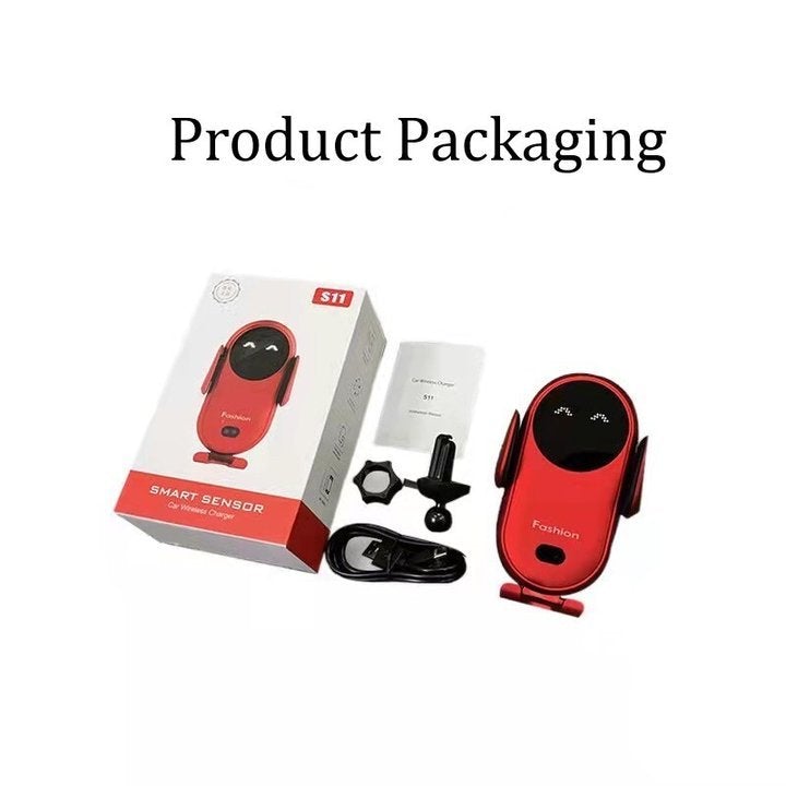 Wireless Car Charger 15W Fast Charge Auto Clamp