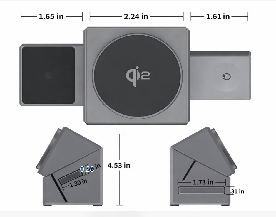 Wireless Charger 3-in-1 MagSafe Foldable Stand