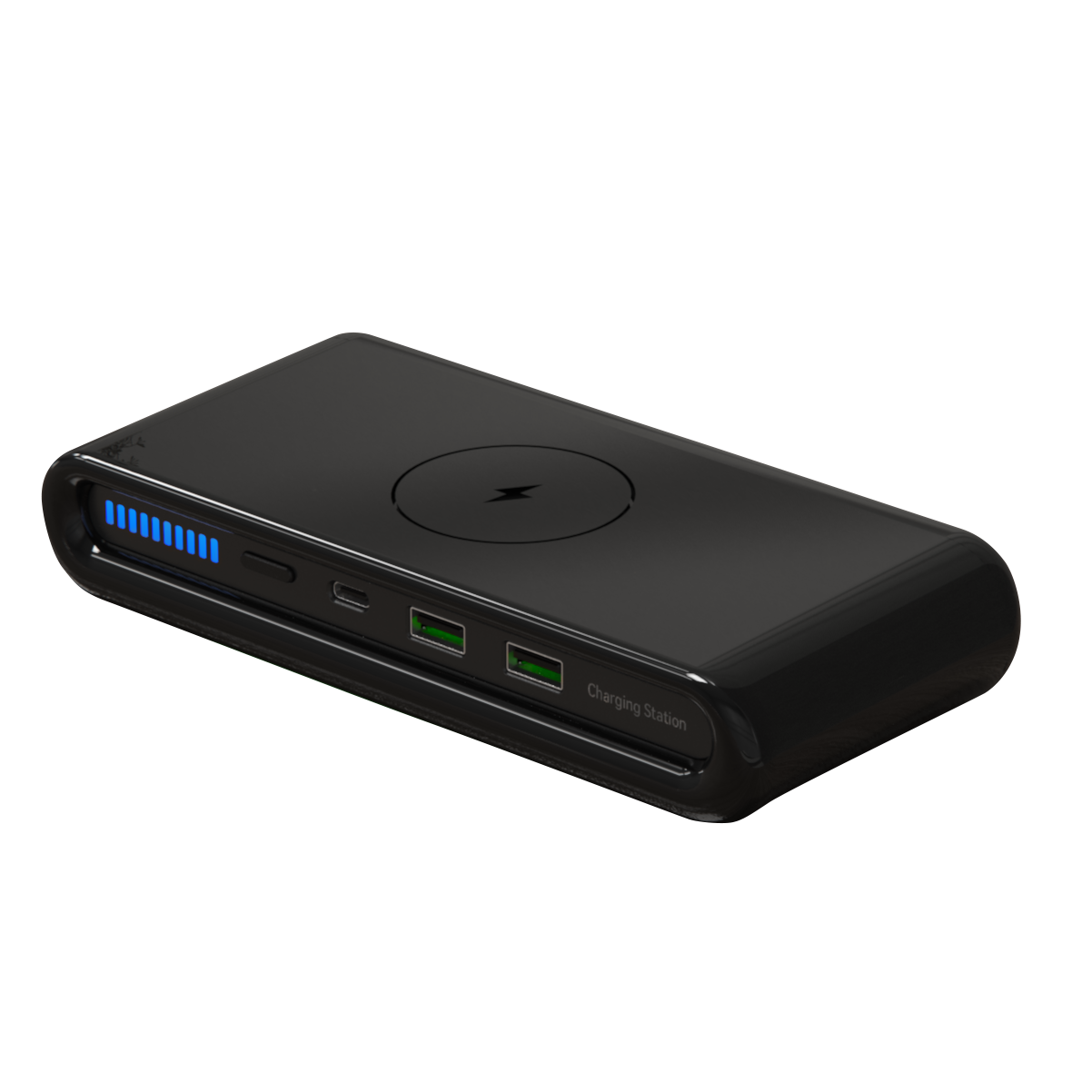 Wireless Charger 4-in-1 Qi Pad & 2 USB-A Ports