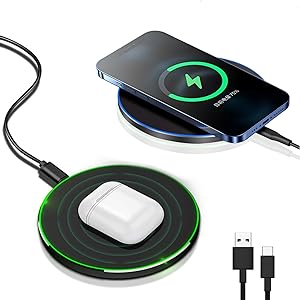 Wireless Charging Pad 30W Fast Charging LED Ring