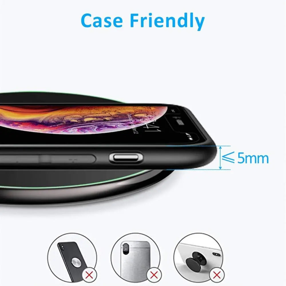 Wireless Charging Pad 30W Fast Charging LED Ring