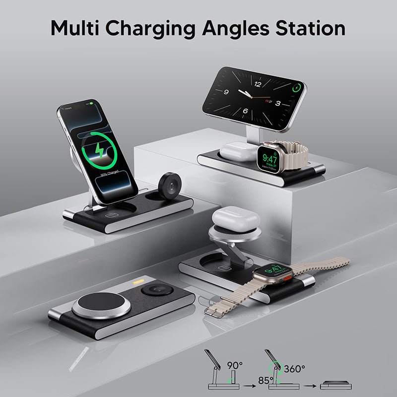 Wireless Charging Station 3-In-1 Foldable Magnetic