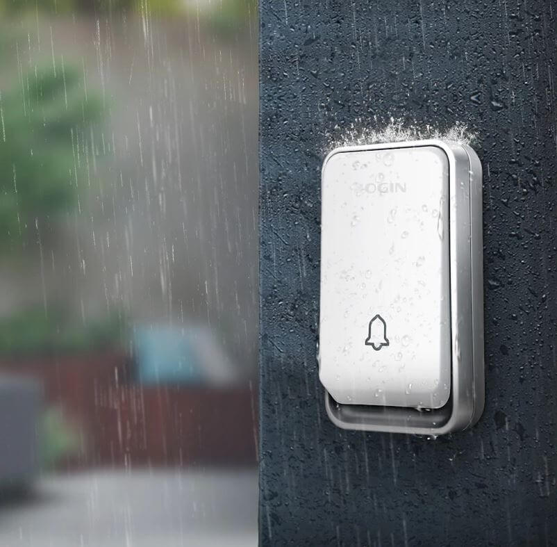 Wireless Doorbell Kinetic-Powered & Battery-Free 394 Ft Range