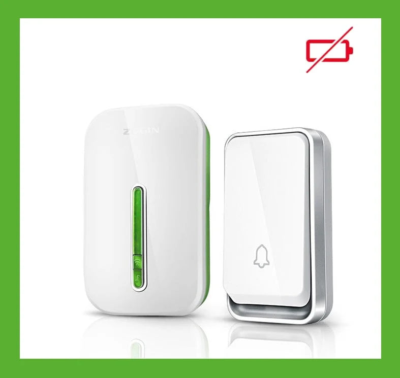Wireless Doorbell Kinetic-Powered & Battery-Free 394 Ft Range