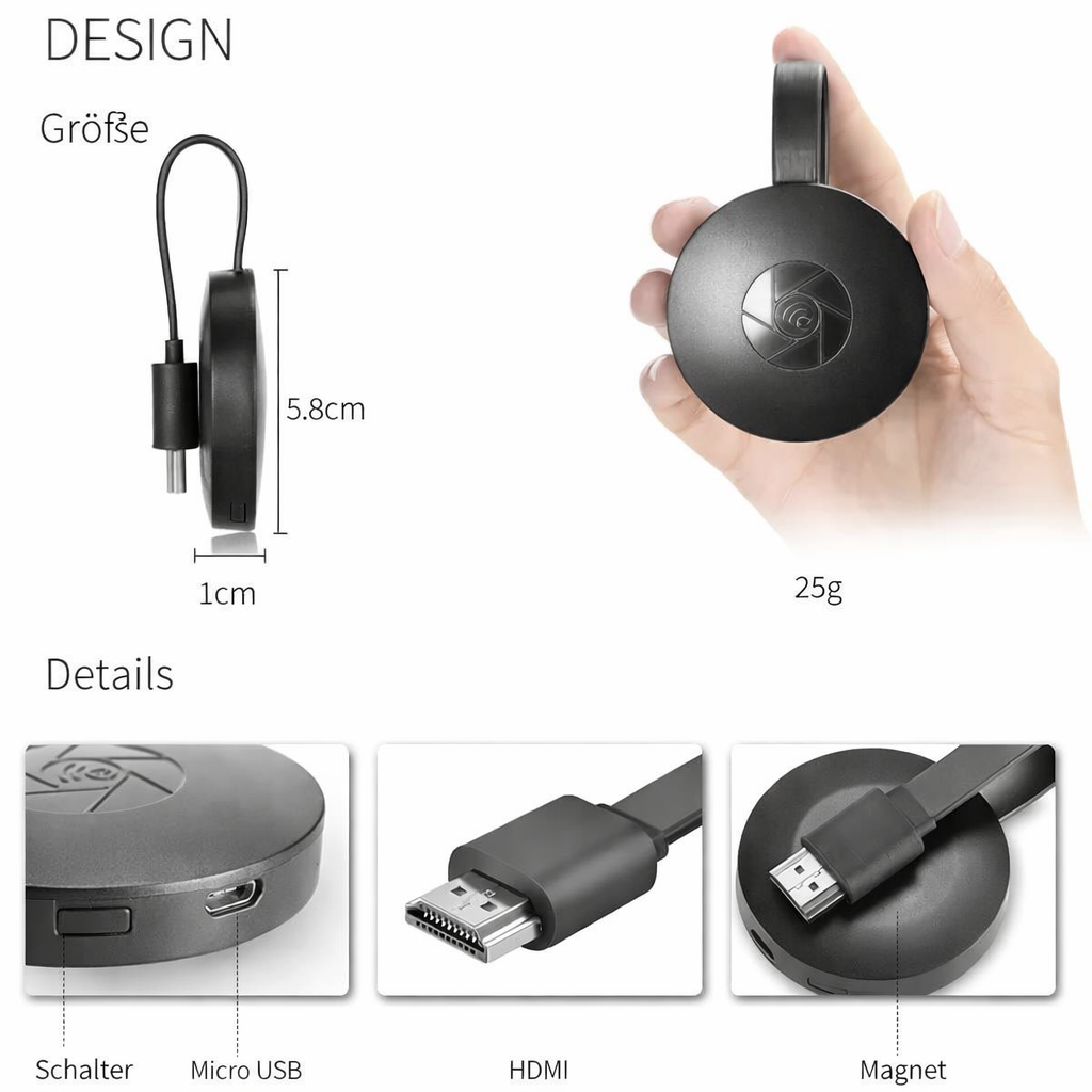Wireless HDMI Adapter Full HD 1080p Plug & Play