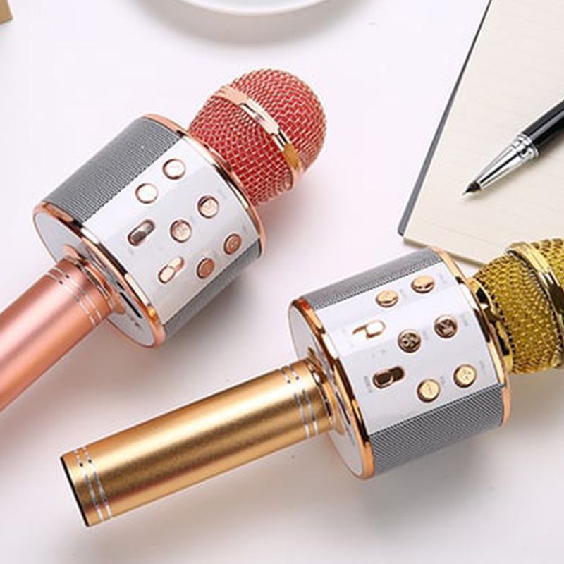 Wireless Karaoke Microphone Bluetooth & Stereo Speakers Noise-Canceling