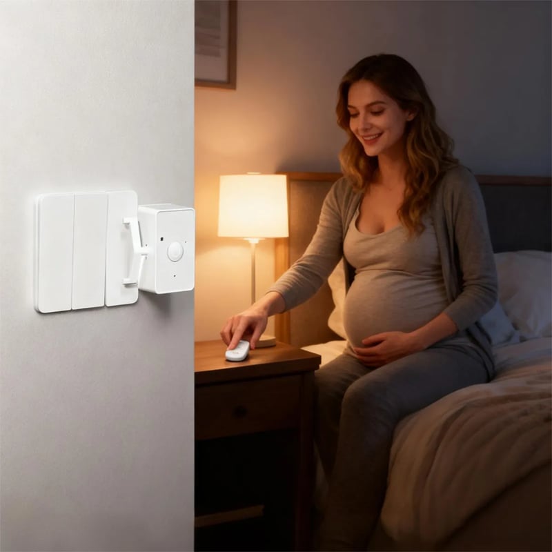 Wireless Light Switch One-Button Long Range USB Rechargeable