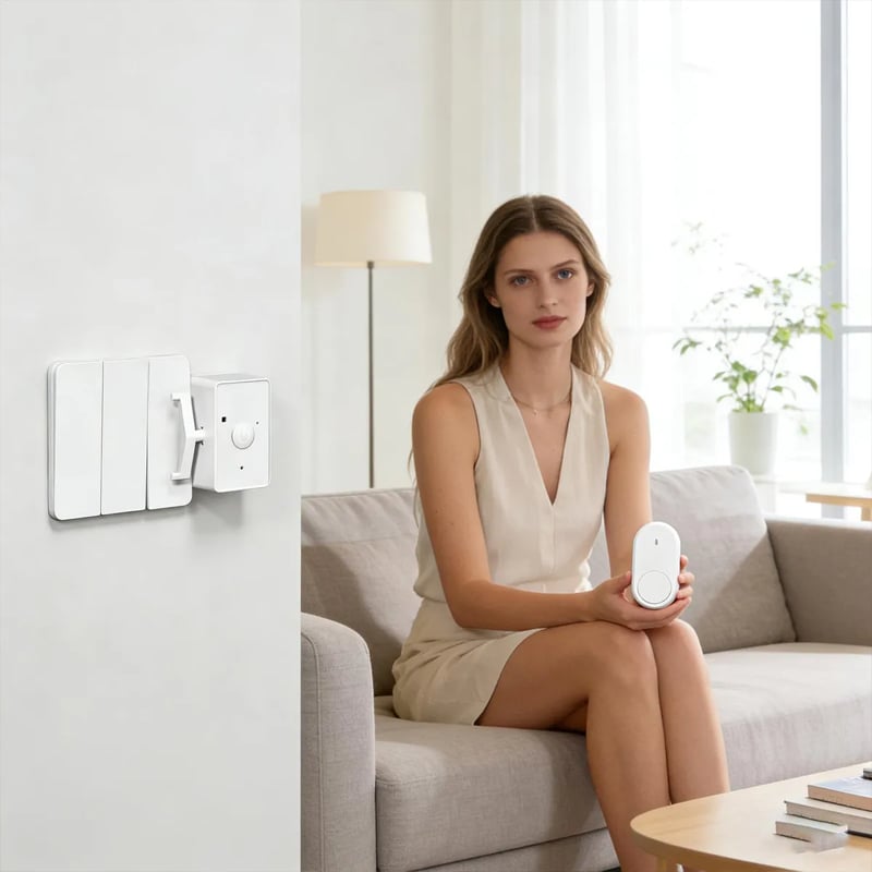 Wireless Light Switch One-Button Long Range USB Rechargeable