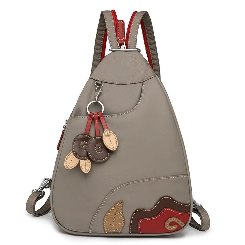 Women's Backpack Convertible 3-Way Multi-Compartment Weather-Resistant Nylon