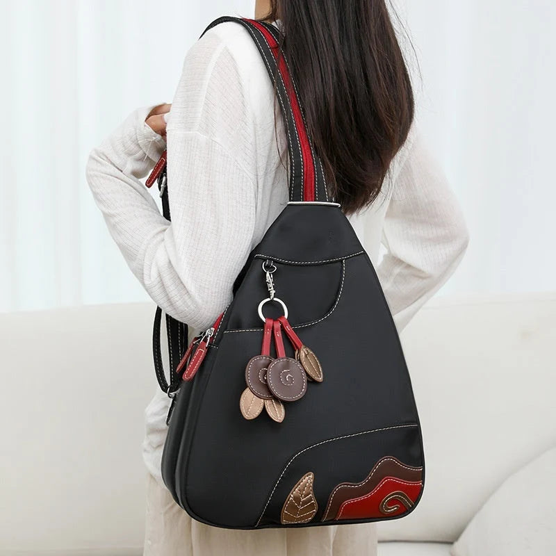 Women's Backpack Convertible 3-Way Multi-Compartment Weather-Resistant Nylon