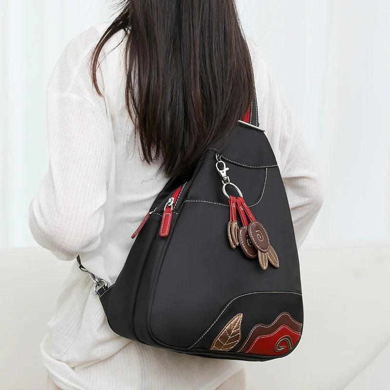 Women's Backpack Convertible 3-Way Multi-Compartment Weather-Resistant Nylon