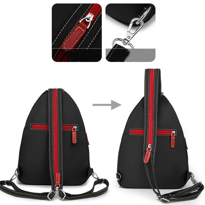 Women's Backpack Convertible 3-Way Multi-Compartment Weather-Resistant Nylon