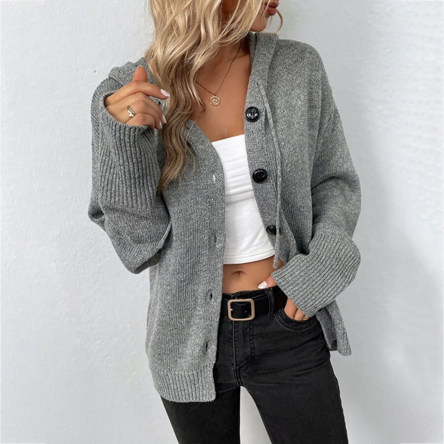 Women's Vest Loose-Fit Open-Front Knit