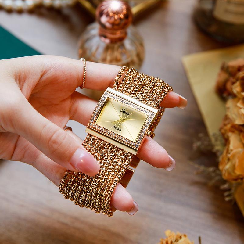 Women's Watch Rhinestone Dial Stainless Steel Mesh Bracelet
