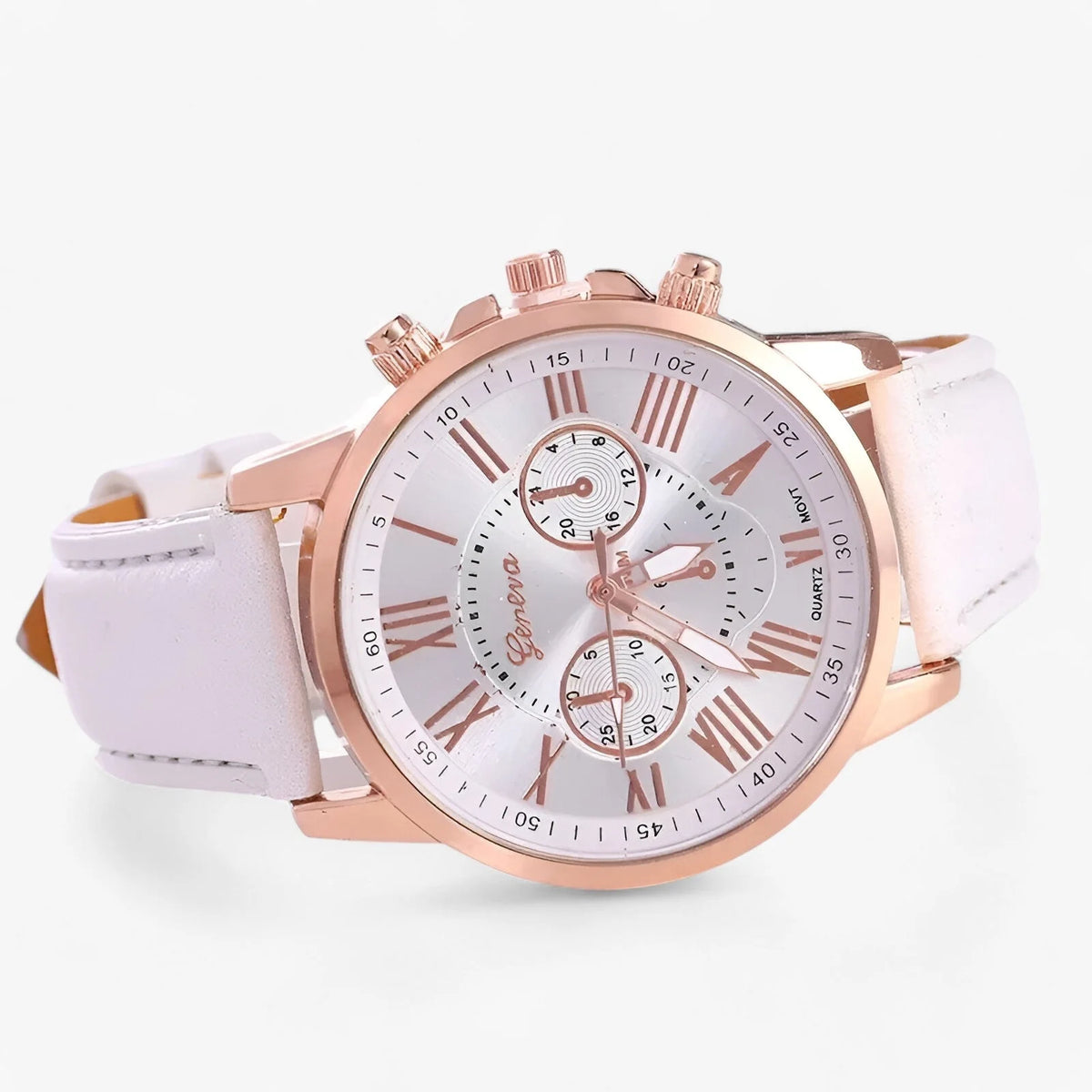 Women's Watch Soft Genuine Leather Strap Waterproof Date Display